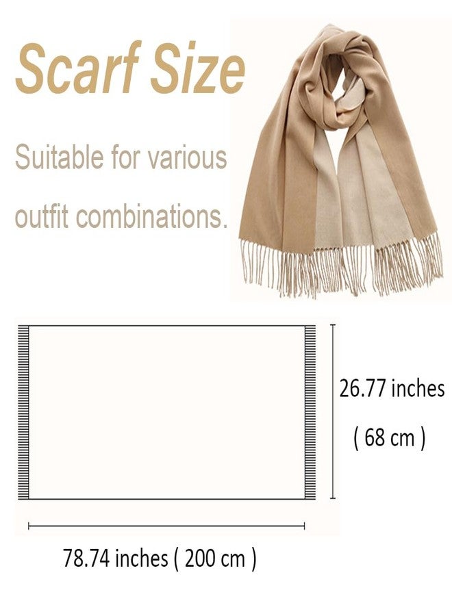 FGSS Unisex Classic Two-Tone Winter Scarf - Warm Soft Cashmere Feel Fringe Wrap Scarves for Men Women - Image 4
